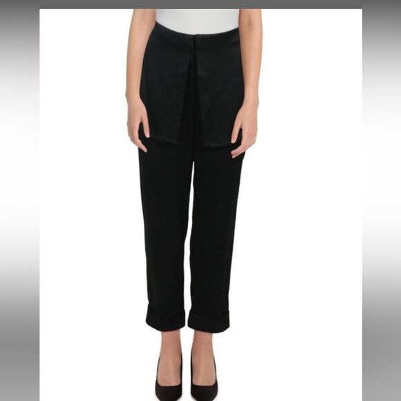 Hellessy Kooning satin trousers with shirttail overlay, size 10 - Picture 2 of 11